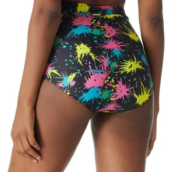 **RELLECIGA** High Waisted Bikini Bottom Tummy Control Ruched Full Coverage - Picture 2 of 4